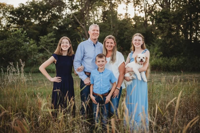 Joe and Christin Hobson and their family — owners of Jensen Ford
